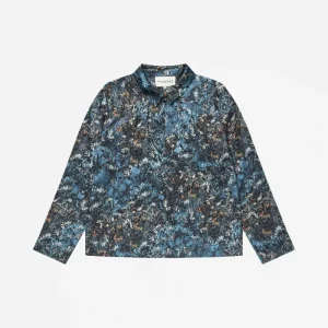 Vignette Top, Print Blue