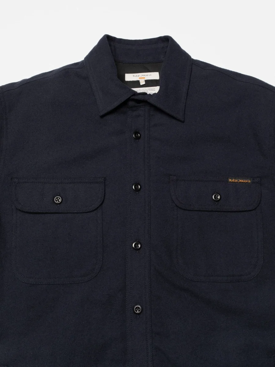 Glenn Padded Shirt Flannel, Blueberry - Bild 3
