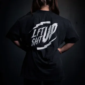 Lftshtup Training Tee Acid Wash Black Oversized Tee