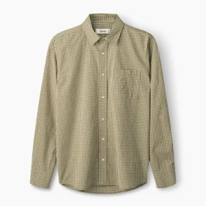 Maple Poplin Shirt, Army/Cloud