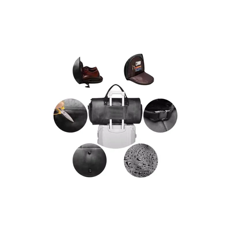 Weekendbag i premium-polyester, vattenresistent, ventilerat skofack - Bild 6